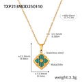 Gold Green Acrylic Necklace (TXP213) / Default