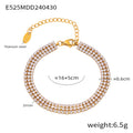 White zircon Gold Bracelet (E525) / Default