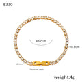 White Zircon Bracelet (E330) / 17cm