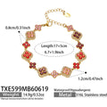 Red Zircon Gold Bracelet 17+5cm (TXE599) / Default