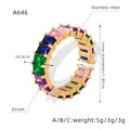 Style A Multi-color Zircon Ring (A646) / Size 7