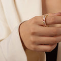 Style A Pink & White Zircon Ring (A646) / Size 7