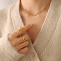 Gold Necklace (P418) / 40+5cm