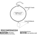 Q Initial Steel Anklet 22+5cm (RS023) / Default