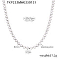 Steel White Cubic Zirconia Necklace (TXP222) / Default