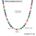 Steel Multicolor Cubic Zirconia Necklace (TXP222) / Default