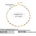Gold Color / Colorful Enamel Necklace 40+5cm