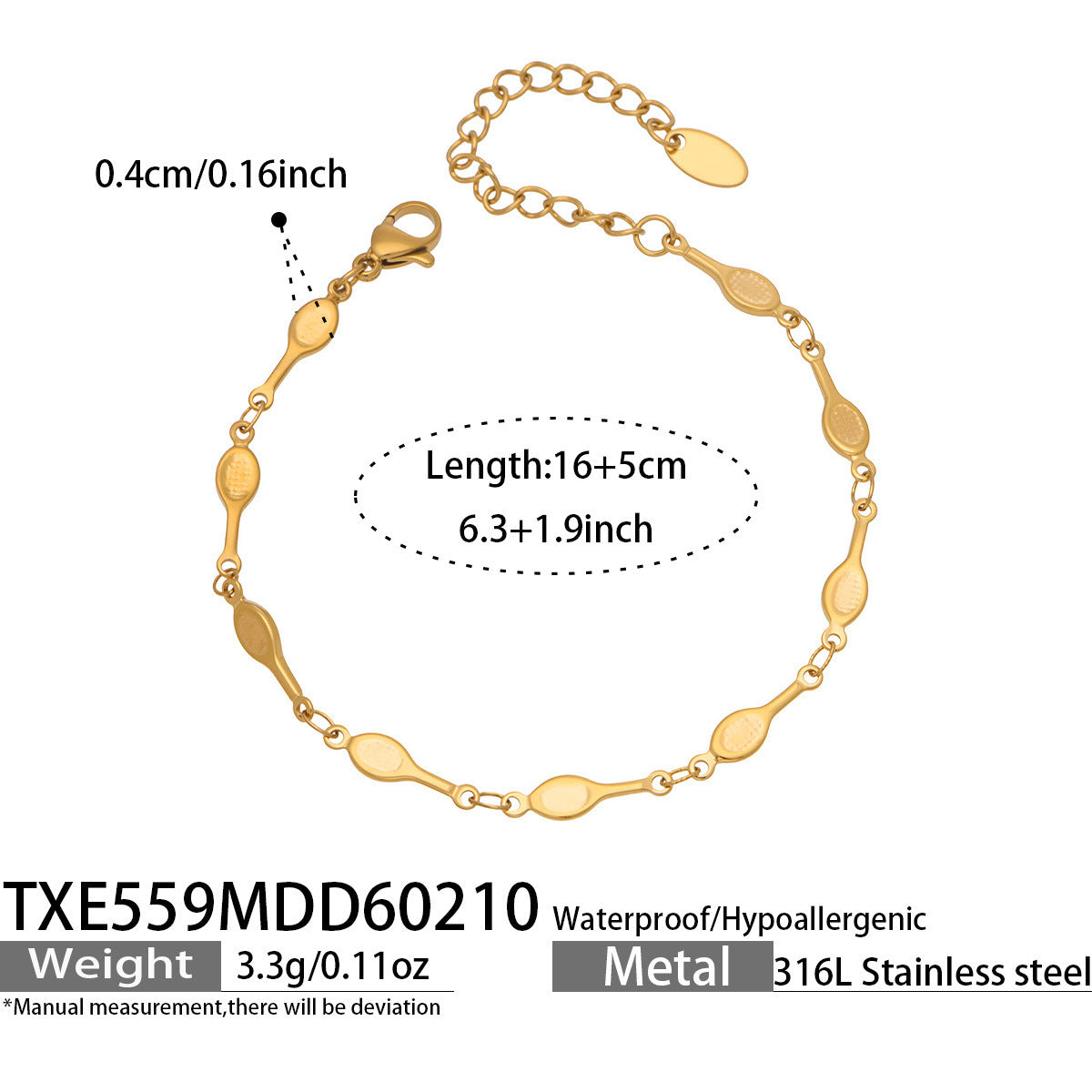316L Stainless Steel 18K Gold PVD Minimalist Dopamine Color-Block Enamel Necklace & Bracelet Set - Dopamine Color-Block, Enamel, Minimalist, Modern, Stainless Steel, Gold Plated, Necklace, Bracelet Set Sensitive Skin Friendly - Detail 12