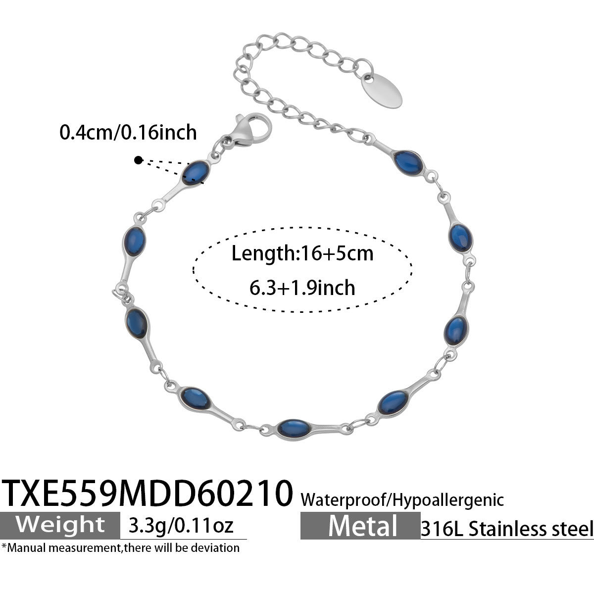 316L Stainless Steel 18K Gold PVD Minimalist Dopamine Color-Block Enamel Necklace & Bracelet Set - Dopamine Color-Block, Enamel, Minimalist, Modern, Stainless Steel, Gold Plated, Necklace, Bracelet Set Sensitive Skin Friendly - Detail 14