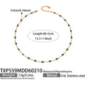 Gold Color / Blue Enamel Necklace 40+5cm