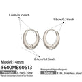 Steel Earrings (F600) / 外径14mm