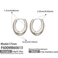 Steel Earrings (F600) / 外径17mm