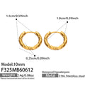 Gold Earrings (F325) / 内径10mm