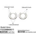 素圈Steel Earrings (F555) / 外径14mm