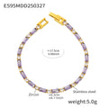Purple Zircon Bracelet17.5cm (E595) / Default