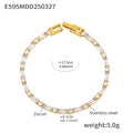 White Zircon Bracelet17.5cm (E595) / Default