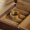 Gold / White Zircon - Size 6