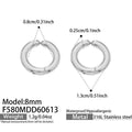 Steel Earrings (F580) / 内径8mm