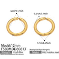 Gold Earrings (F580) / 内径12mm
