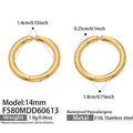 Gold Earrings (F580) / 内径14mm