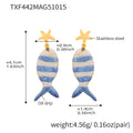 Sky Blue Fish Earrings (TXF442) / Default