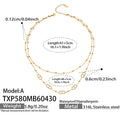 A款Gold Necklace41+5cm (TXP580) / Default
