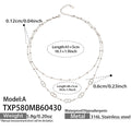 A款Steel Necklace41+5cm (TXP580) / Default