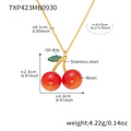 Red Cherry Gold Necklace 41+5cm (TXP423) / Default