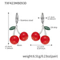 Red Cherry Steel Earrings (TXF423) / Default