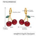 Red Cherry Gold Earrings (TXF423) / Default