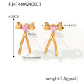 Gold Tone with Powder Coating Earrings (F1474) / Default