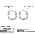 Steel Earrings (F592) / 外径15mm