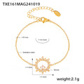 Gold Sunflower Cubic Zirconia Bracelet (TXE161) / Default
