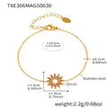Bracelet / Gold / Rose Red Zircon