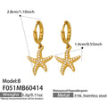 B款Gold Earrings (F051) / Default