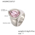Steel / Pink Zircon / Size 6