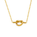 316L Stainless Steel 18K Gold PVD Sweetheart Knotted Heart Pendant Necklace