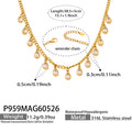 White Zircon Gold Necklace 38.5+5cm (P959) / Default