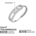 Steel Zircon Ring (TXA248) / Size 7