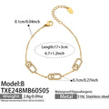 Style B Gold Zircon Bracelet 17+3cm (TXE248) / Default