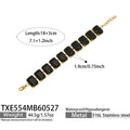Black Crystal Gold Bracelet (TXE554) / 18+3cm