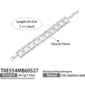 White Crystal Silver Bracelet (TXE554) / 18+3cm