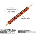 Coffee Crystal Gold Bracelet (TXE554) / 18+3cm