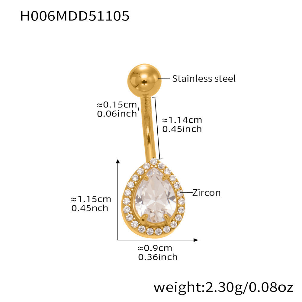 316L surgical steel CZ navel rings in gold and silver finish, mixed style wholesale belly button rings