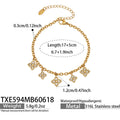 Flower Zircon Gold Bracelet (TXE594) / 17+5cm