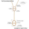 Gold Y CZ Necklace41+5cm (TXP331) / Default