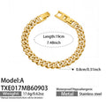 Bracelet / A Pave Zircon Gold / 19cm