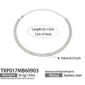 Necklace / Pave Zircon Steel / 12cm