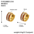 F1052 – Red Zircon Hoop Earrings – Small