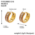 F1052 – Pink Zircon Hoop Earrings – Medium